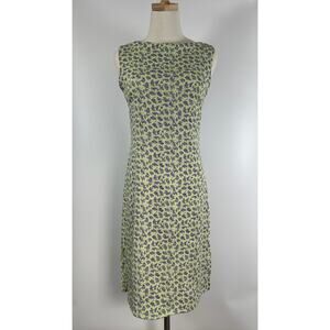 Vintage Floral Doki-Geki Sleeveless Mini Dress Cottagecore, Purple & Green, L